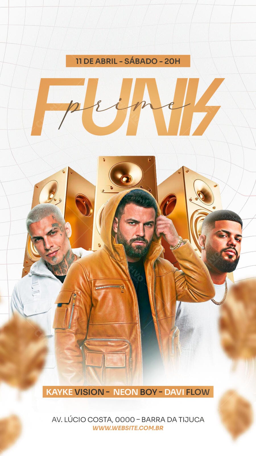 Flyer Funk Prime Festa Evento PSD Editável