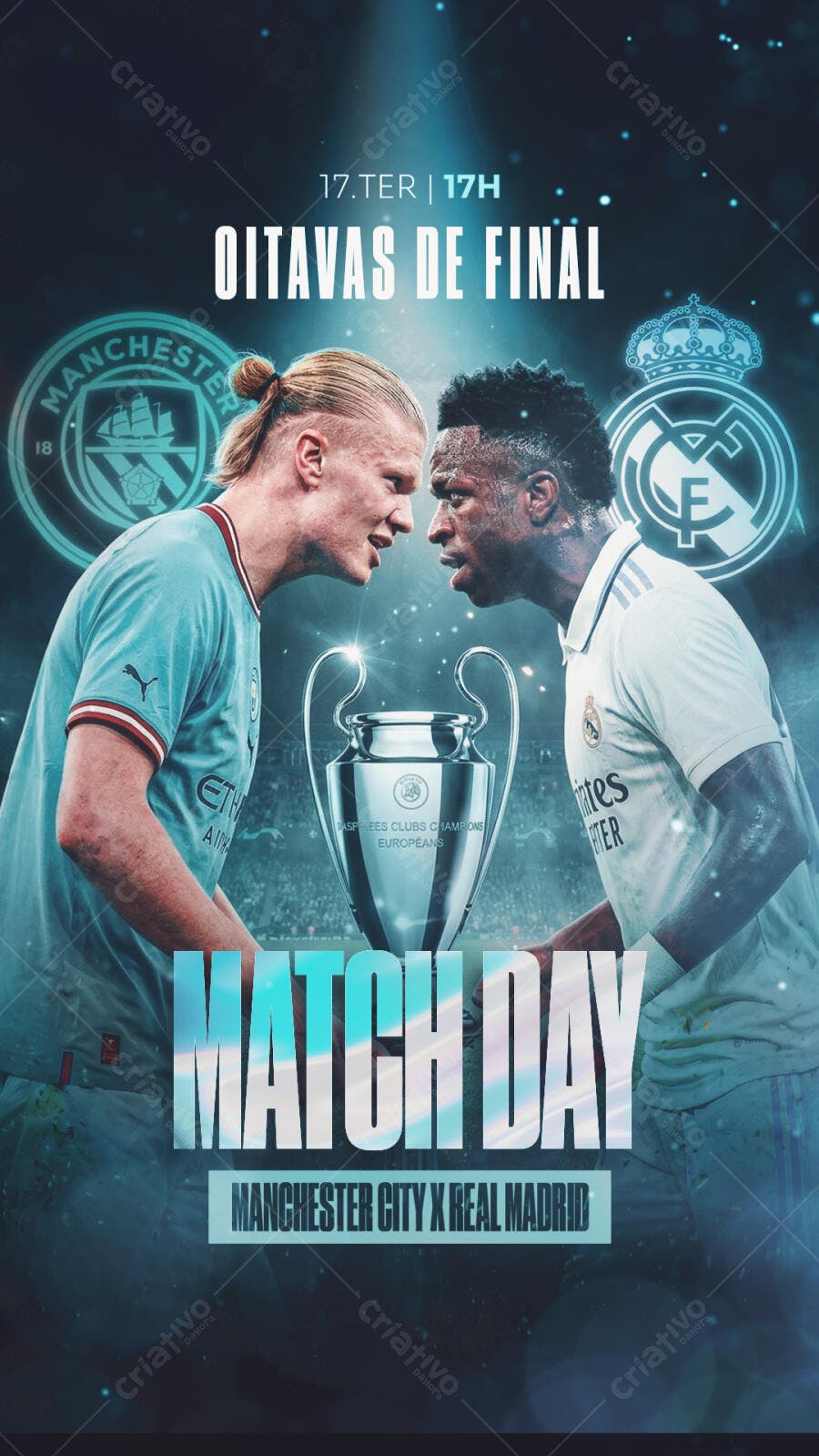 Post Instagram Oitavas de Final Futebol PSD Editável