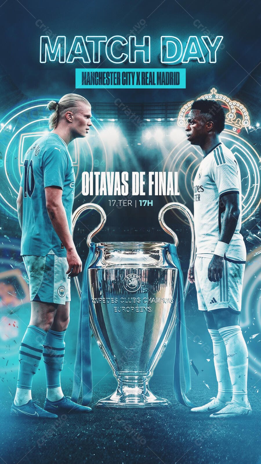 Post Instagram Futebol Champions League PSD Editável
