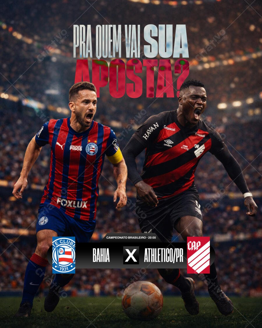 Post Instagram Aposta Esportiva Futebol PSD Editável