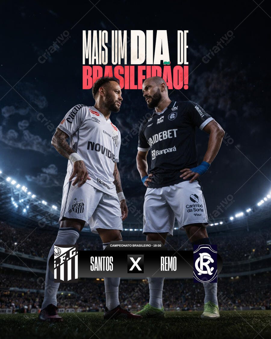 Post Instagram Campeonato Brasileiro Futebol PSD Editável