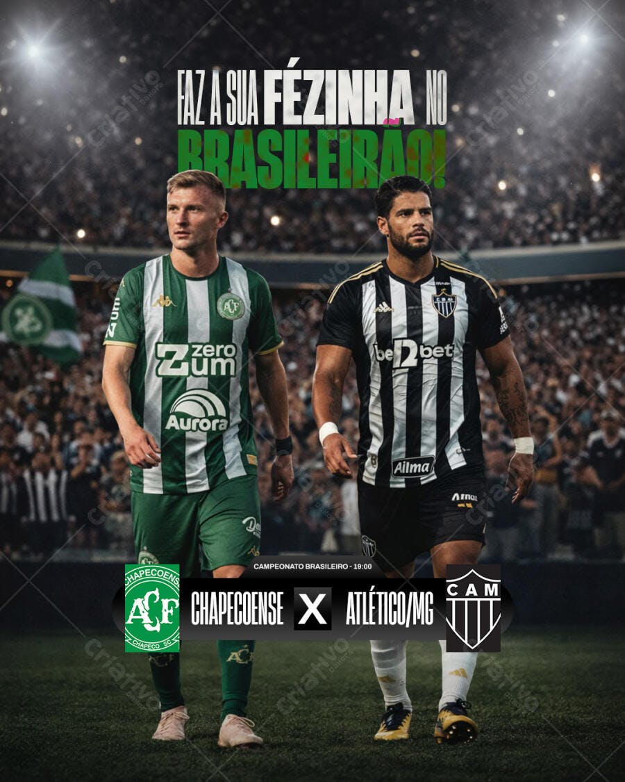Post Instagram Brasileirão Futebol PSD Editável