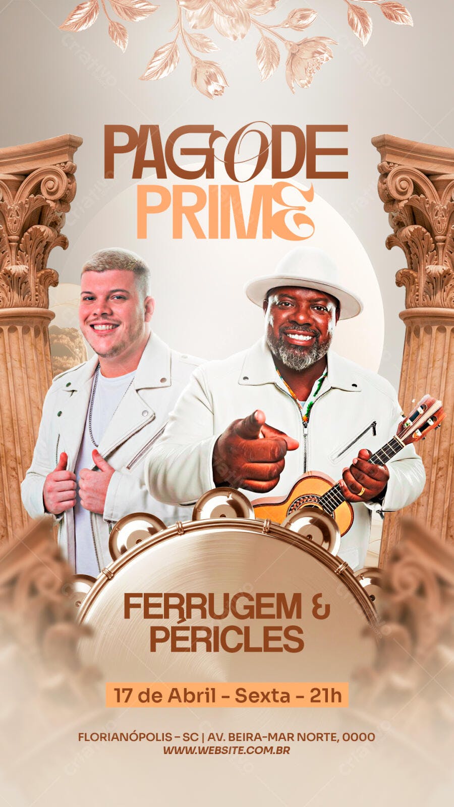 Story Instagram Pagode Prime Show Ferrugem Péricles PSD Editável