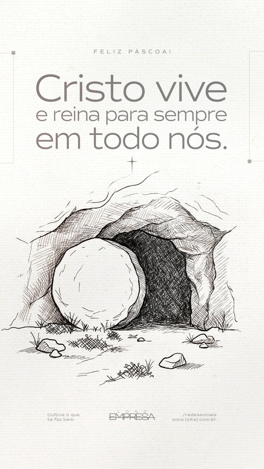 Post Páscoa Ressurreição Cristo PSD Editável