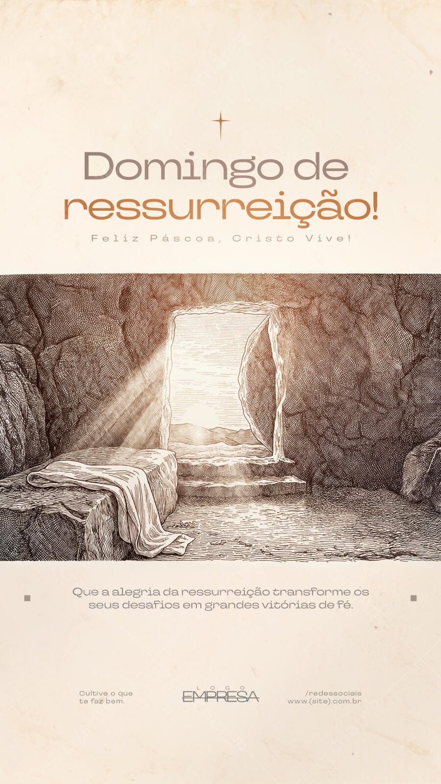 Story Páscoa Domingo de Ressurreição PSD Editável