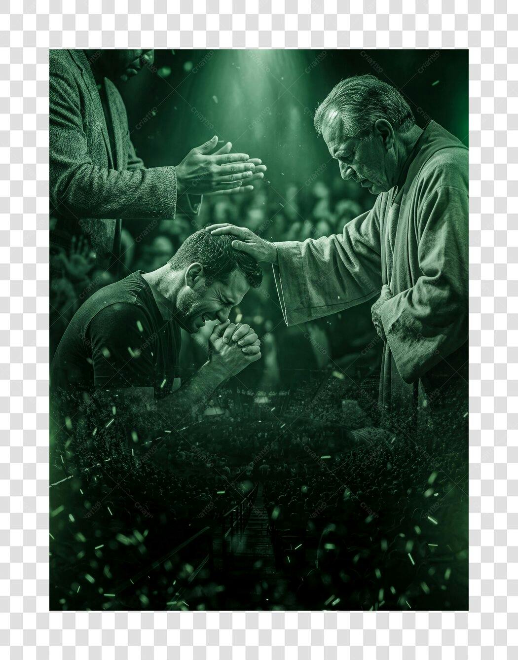 Ilustração Homem Sendo Abençoado Igreja PNG Fundo Transparente