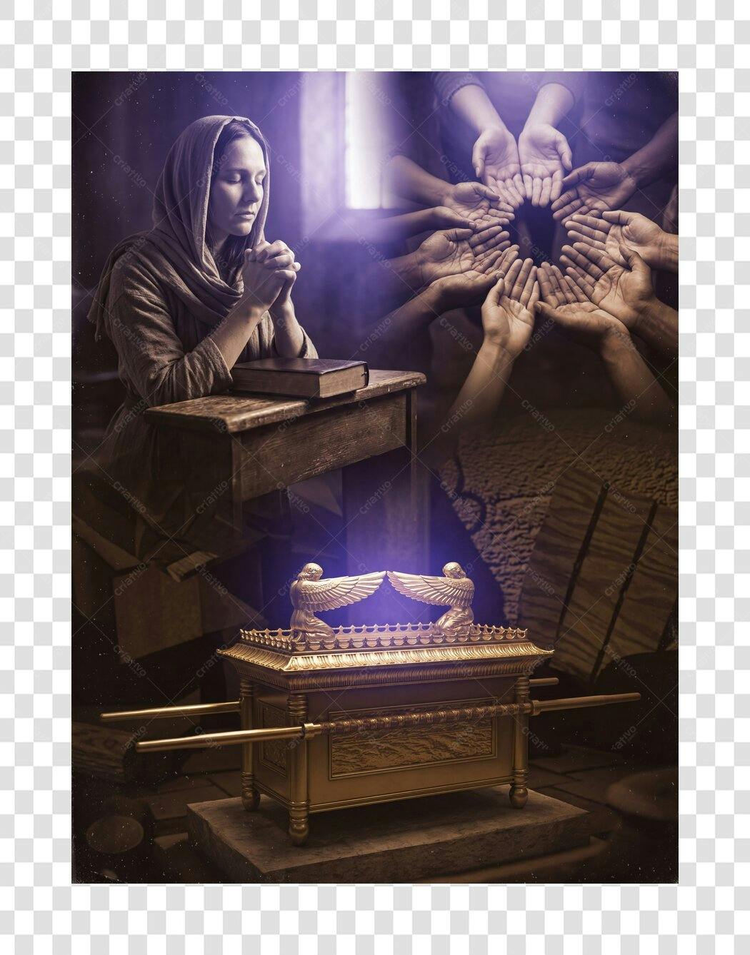 Ilustração Arca da Aliança Fé Religião PNG Fundo Transparente