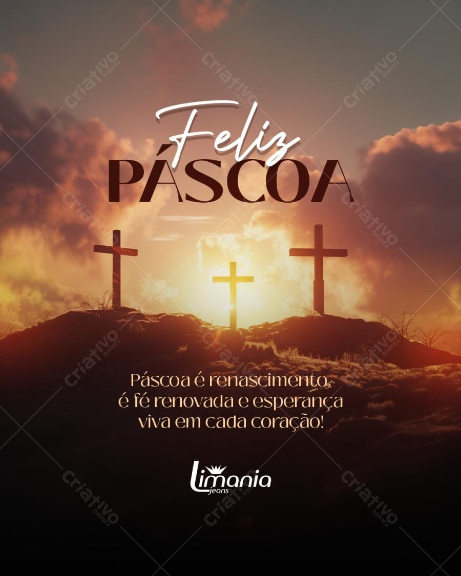 Social Media Páscoa Religiosa PSD Editável