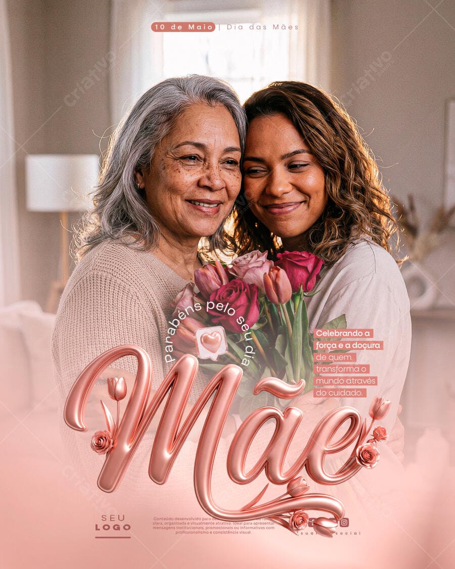 Social Media Dia das Mães 10 de Maio PSD Editável