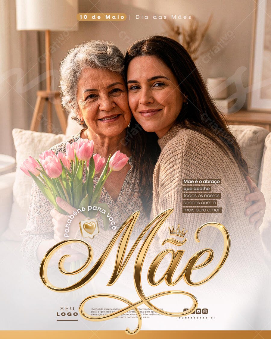 Social Media Dia das Mães 10 de Maio PSD Editável