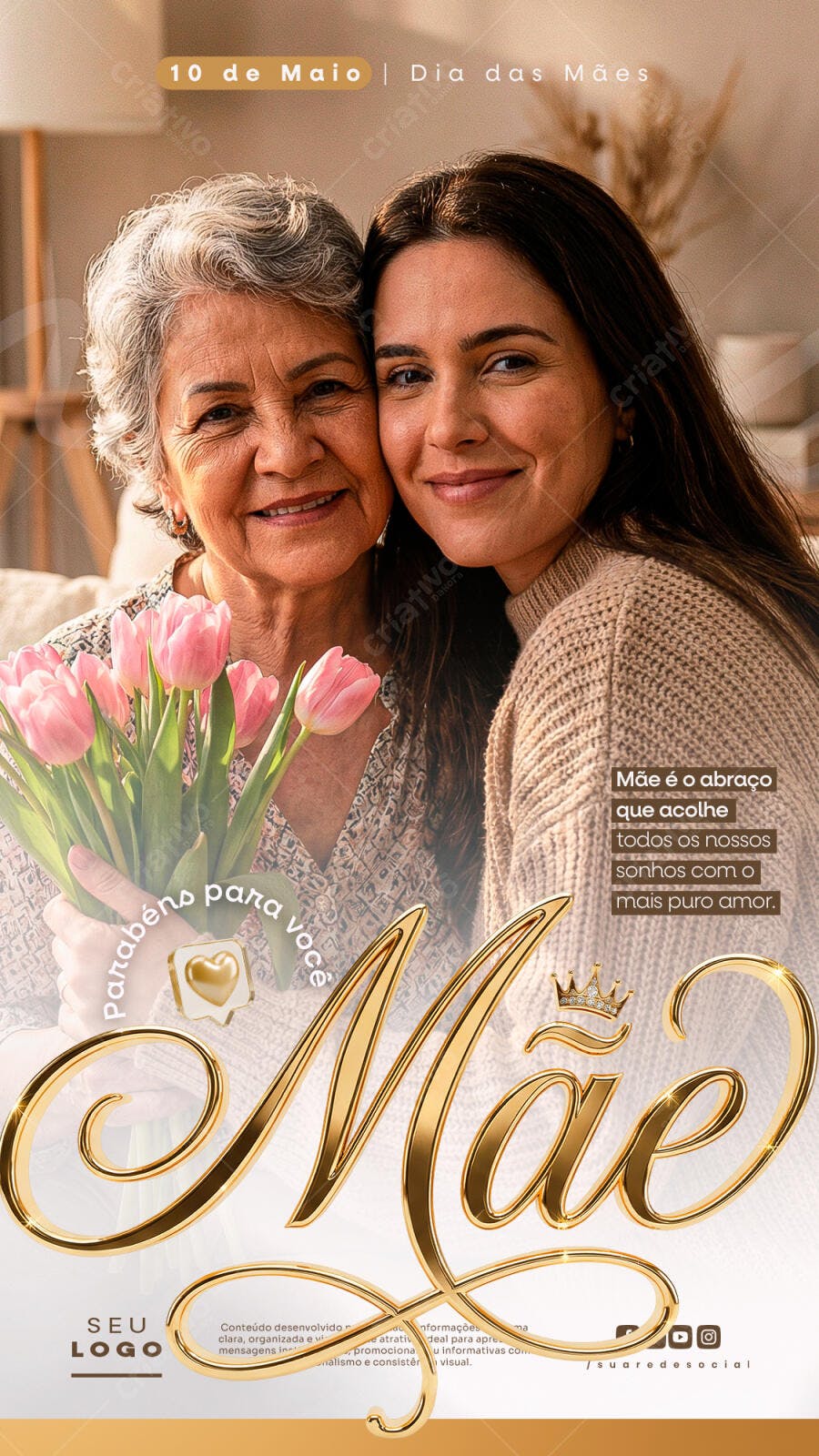 Social Media Dia das Mães 10 de Maio PSD Editável
