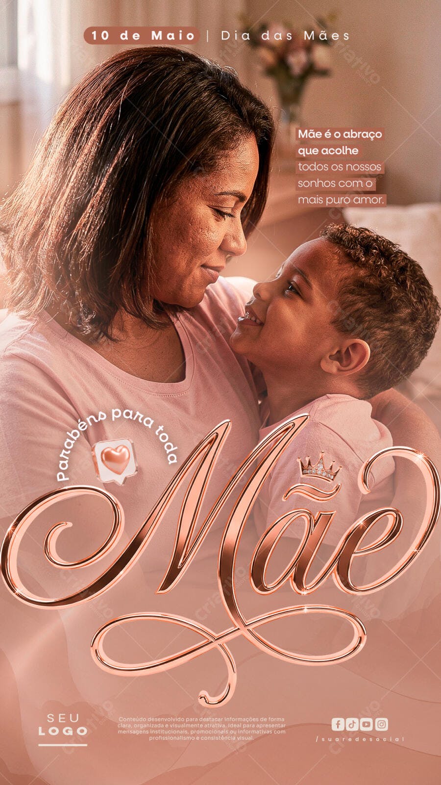 Flyer Dia das Mães 10 de Maio PSD Editável