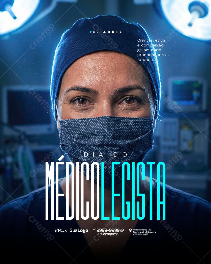 Post Dia do Médico Legista 7 de Abril PSD Editável