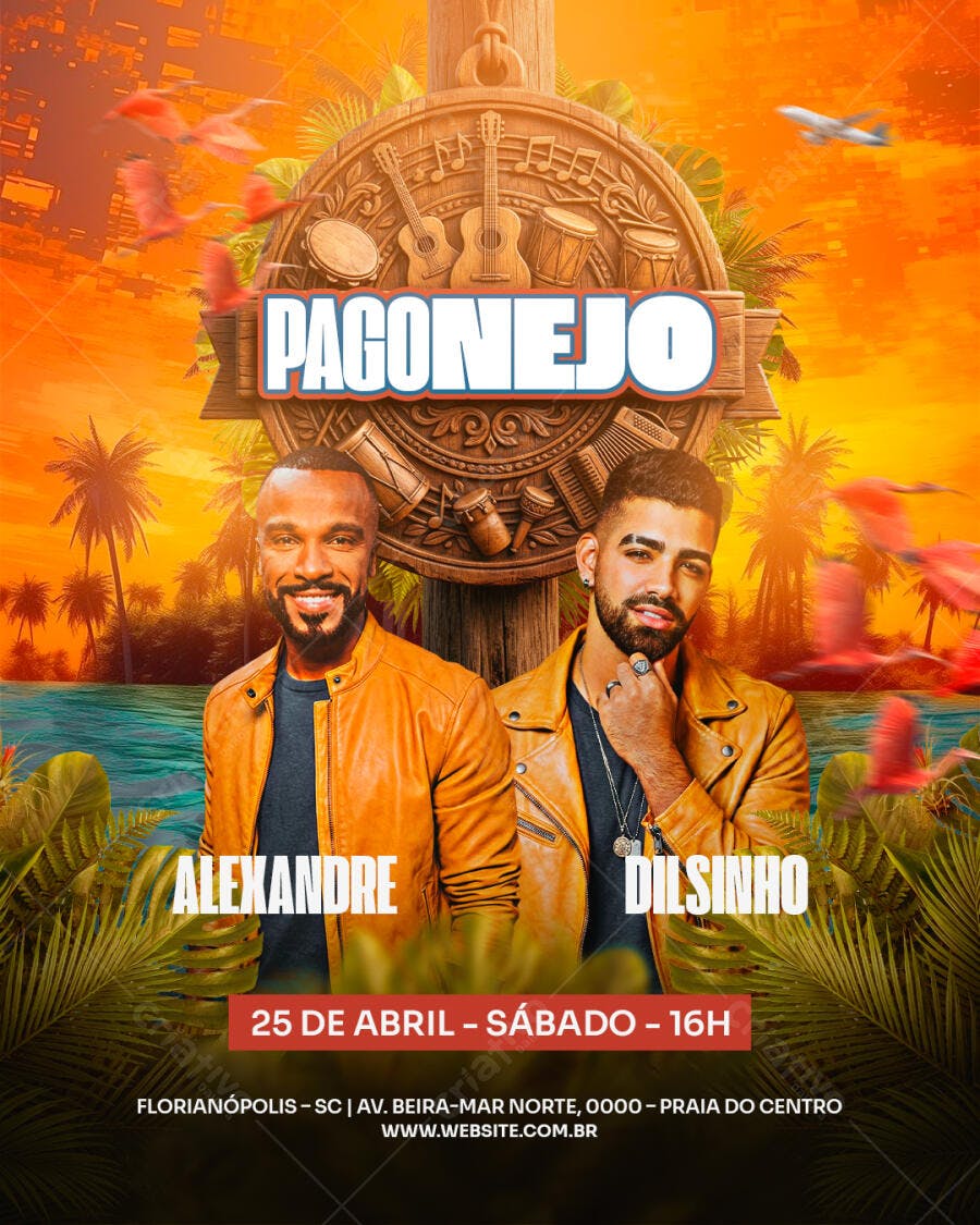PAGONEJO Alexandre Dilsinho 25 de Abril Flyer PSD Editável