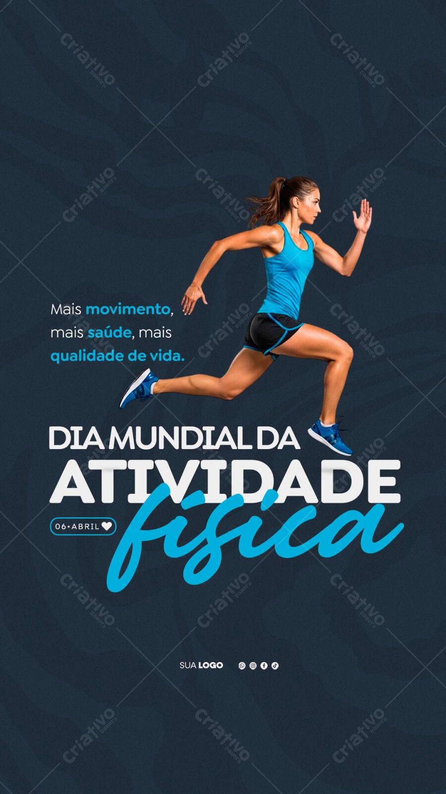 Story Instagram Dia Mundial Atividade Física PSD Editável