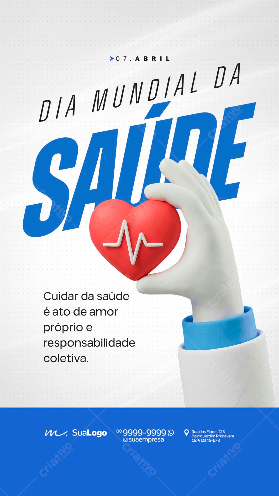 Post Dia Mundial da Saúde 07 Abril PSD Editável
