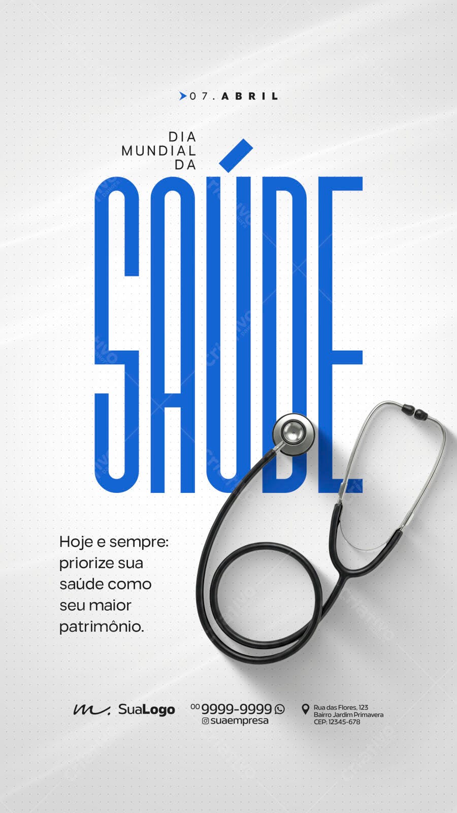 Social Media Dia Mundial da Saúde 07 de Abril PSD Editável