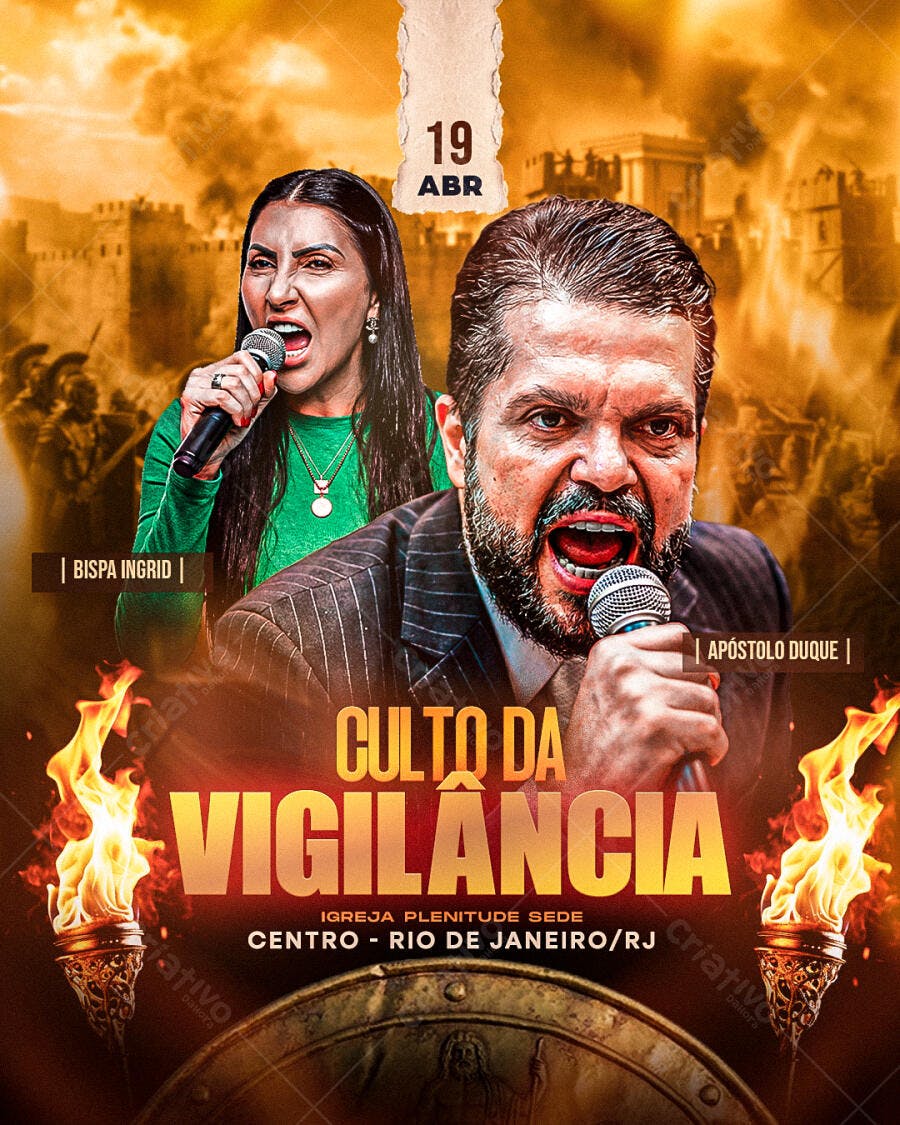 Culto da Vigilância Igreja Plenitude Sede 19 Abr PSD Editável
