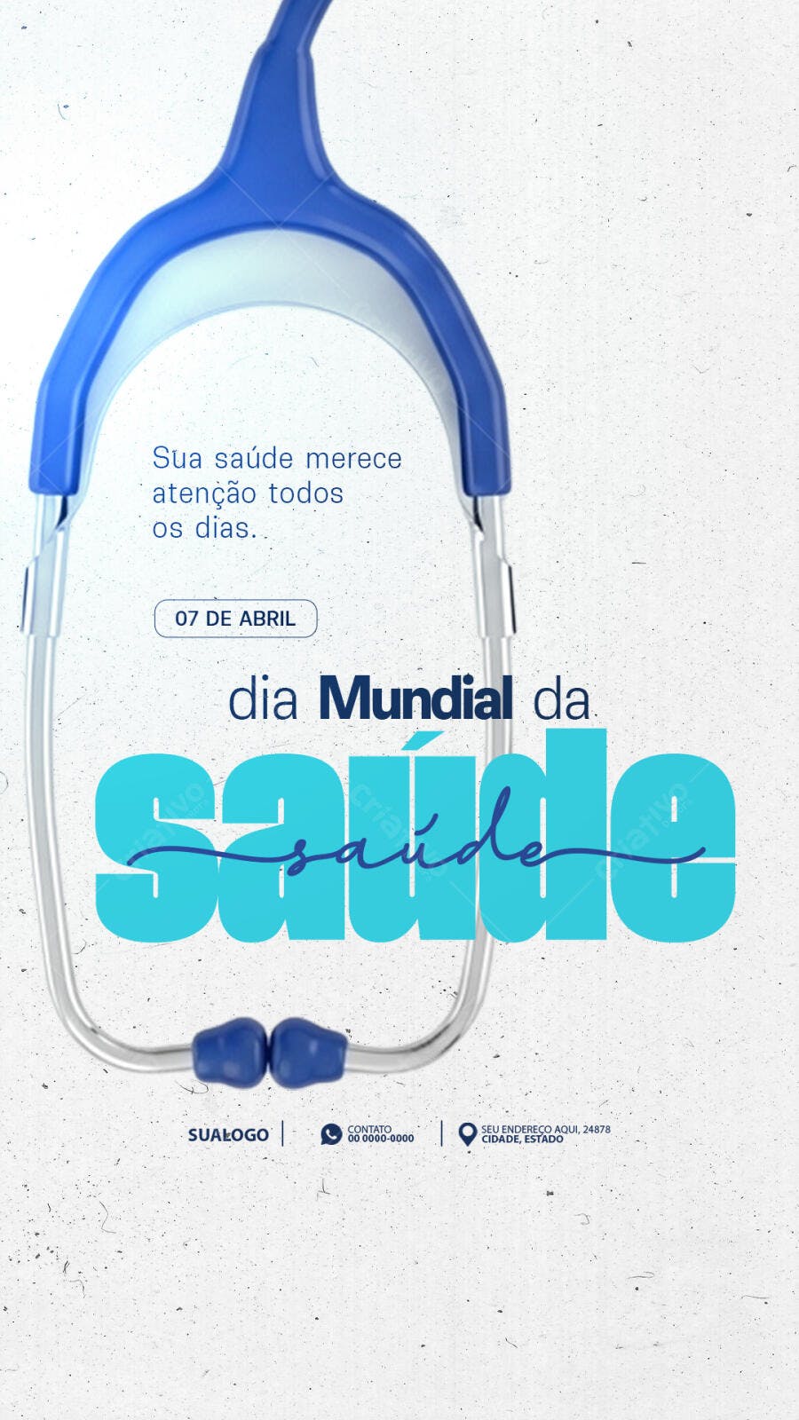 Post Dia Mundial da Saúde 7 de Abril PSD Editável