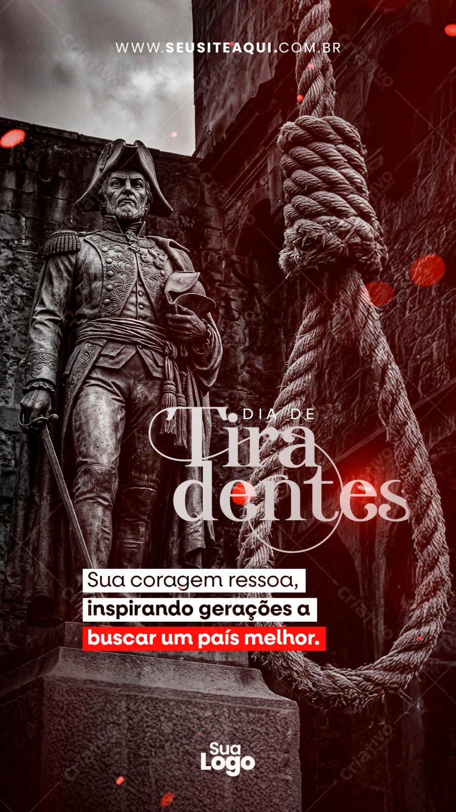Post Dia de Tiradentes 21 de Abril PSD Editável