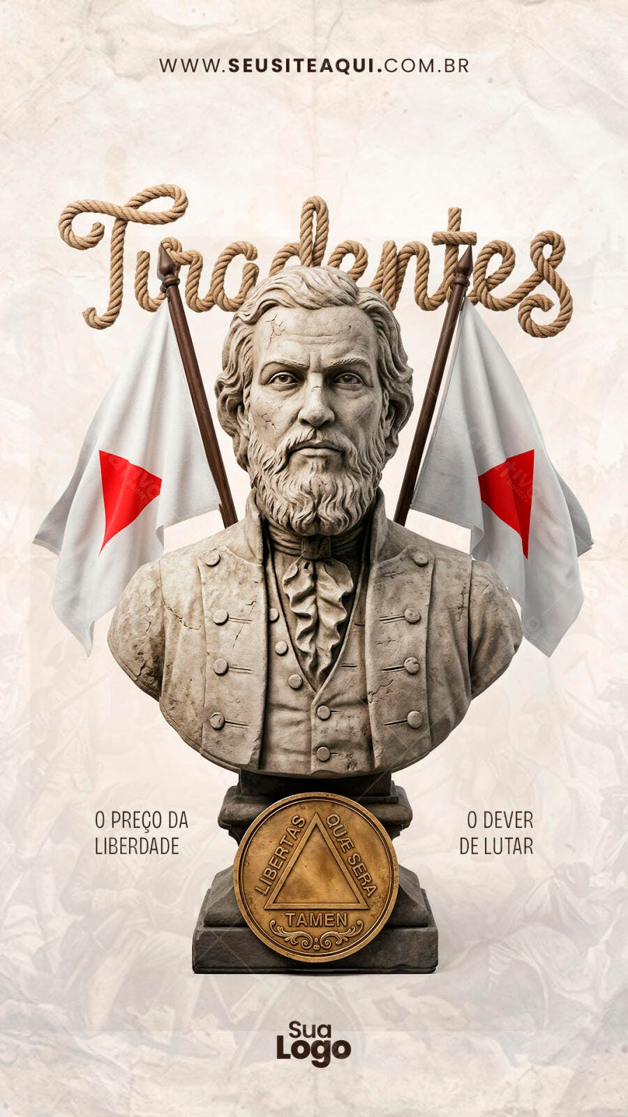 Post Instagram Dia de Tiradentes 21 de Abril PSD Editável