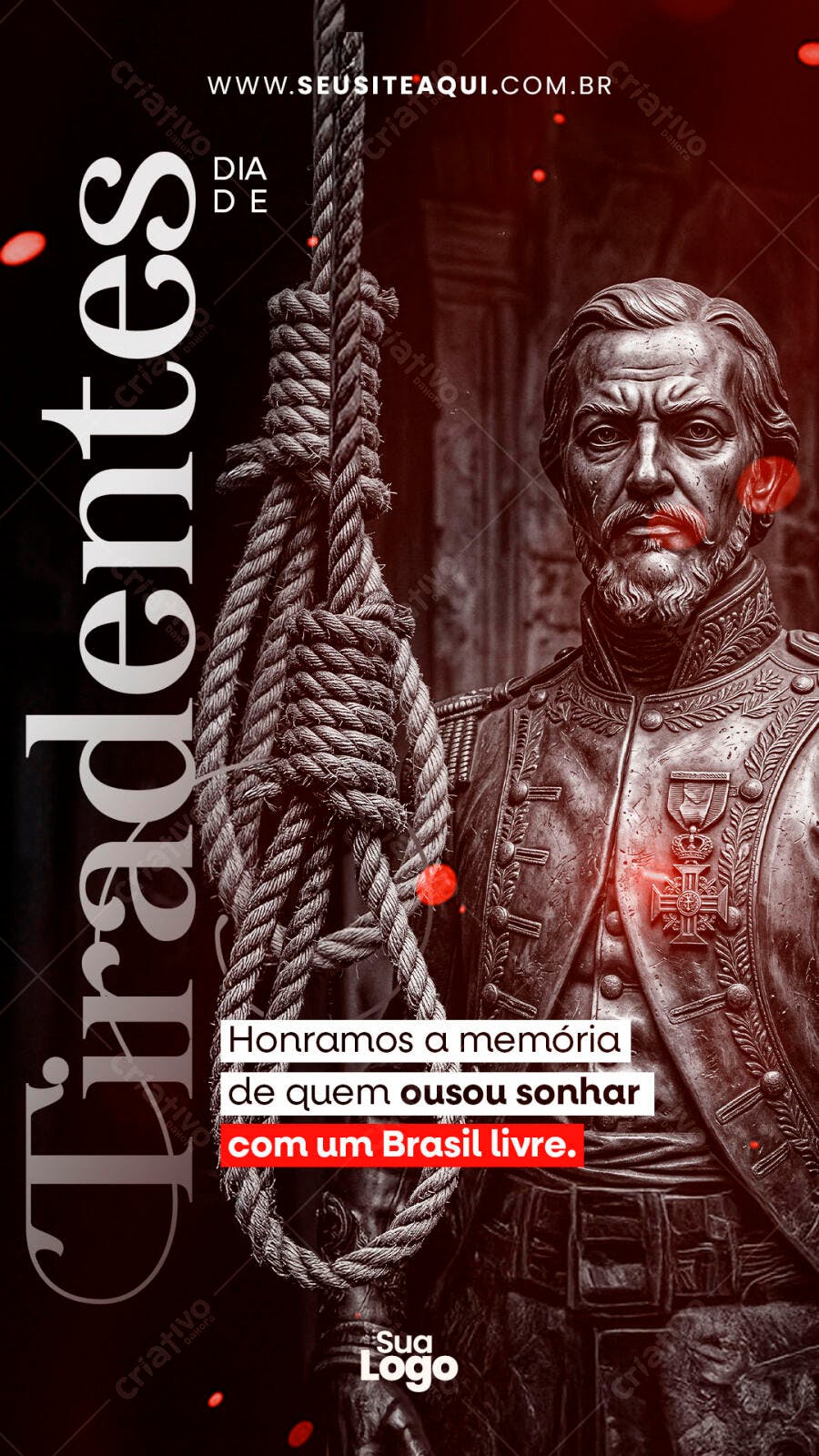 Post Dia de Tiradentes 21 de Abril PSD Editável
