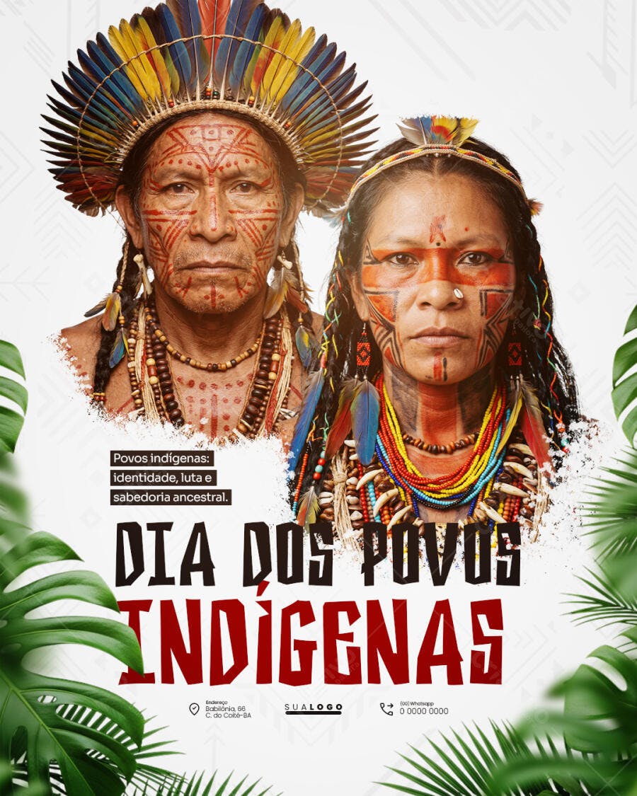 Post Dia dos Povos Indígenas Abril PSD Editável