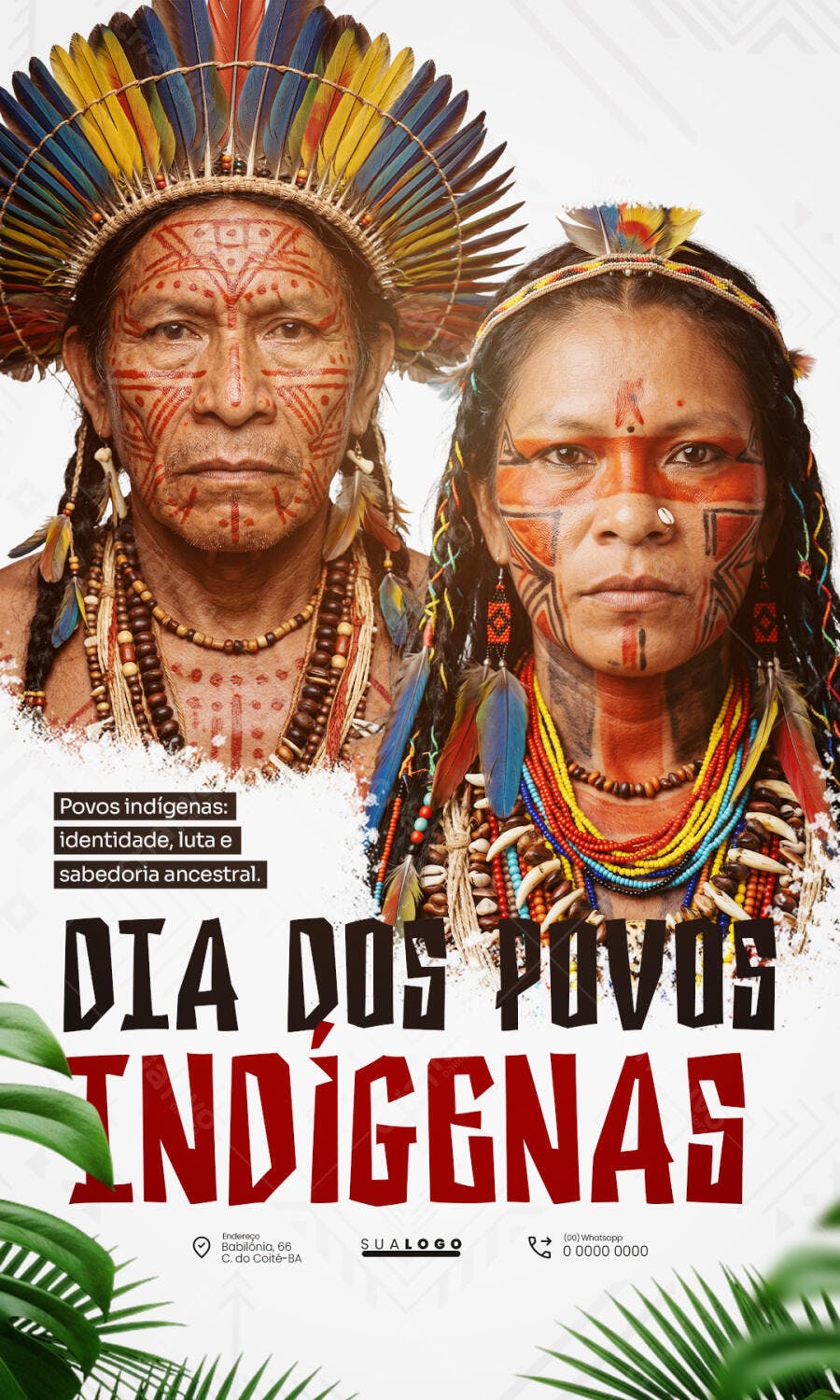 Post Dia dos Povos Indígenas Abril PSD Editável