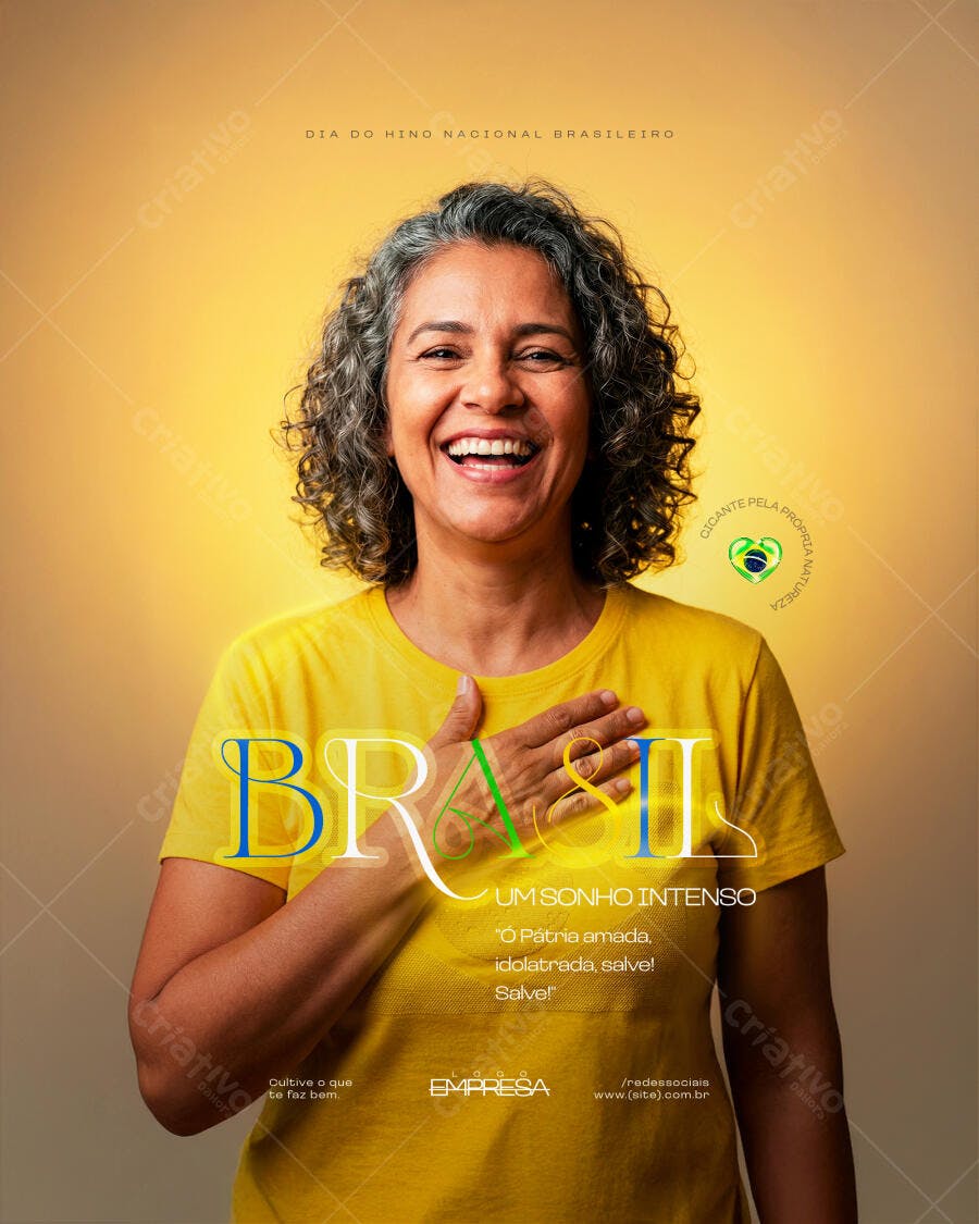 Post Instagram Dia da Independência Brasil PSD Editável