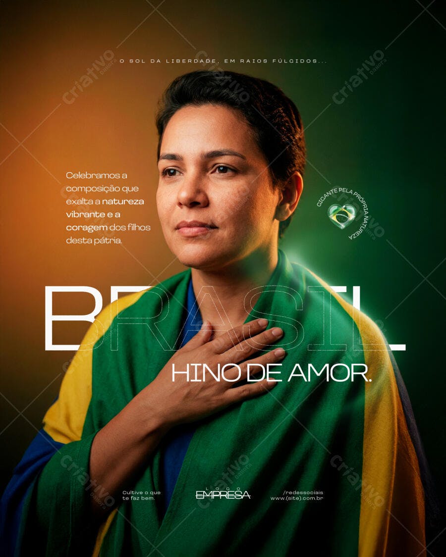 Post Instagram Dia da Independência Brasil PSD Editável