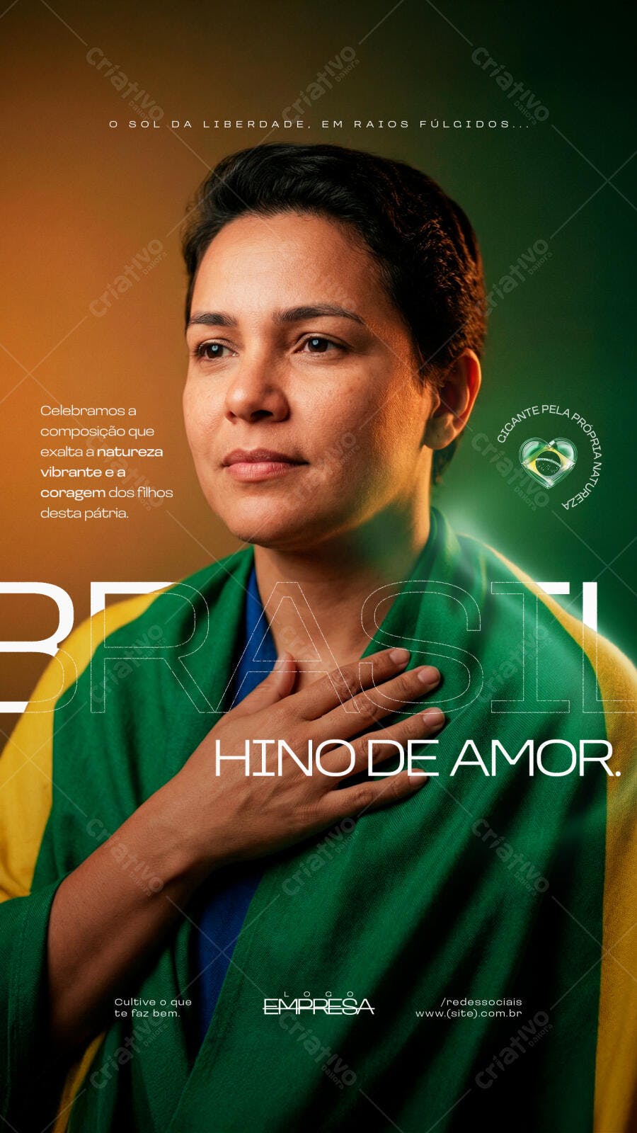 Post Instagram Dia da Independência Brasil PSD Editável