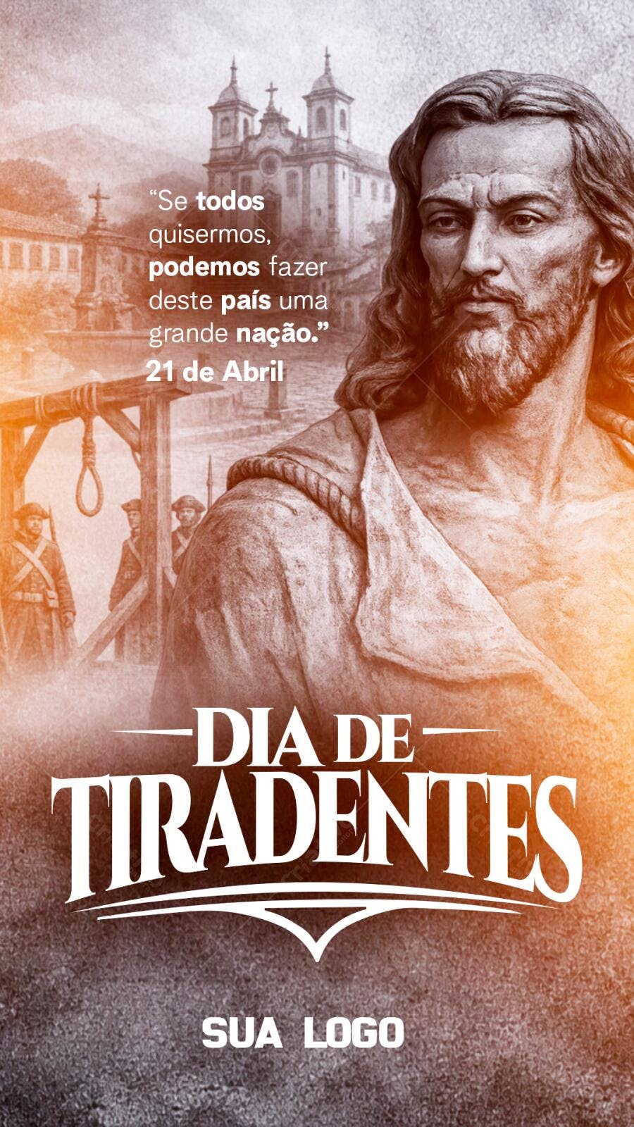 Banner Dia de Tiradentes 21 de Abril PSD Editável