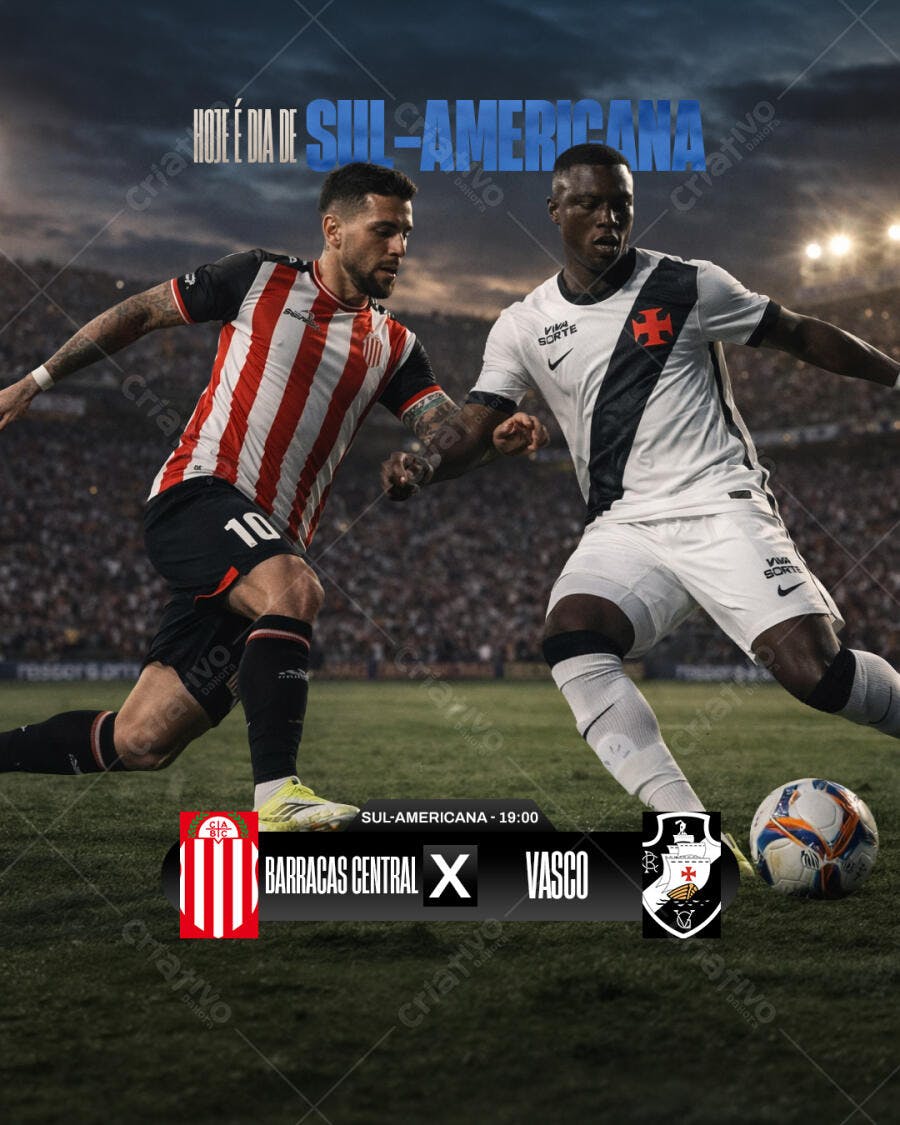 Post Instagram Sul-Americana Futebol PSD Editável