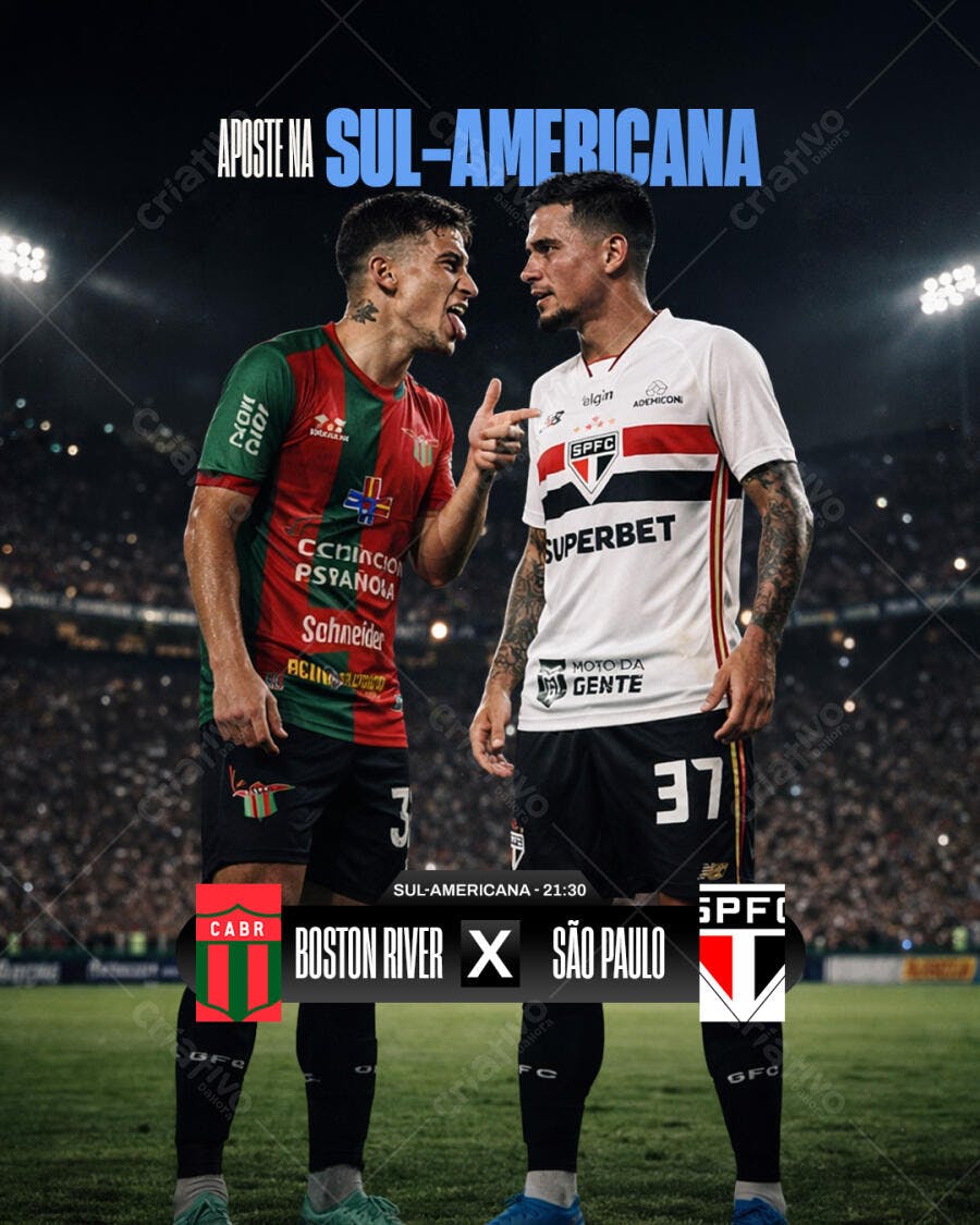 Post Instagram Sul-Americana Aposta Esportiva PSD Editável