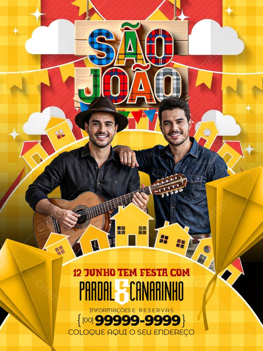 Flyer São João Festa Junina Forró PSD Editável