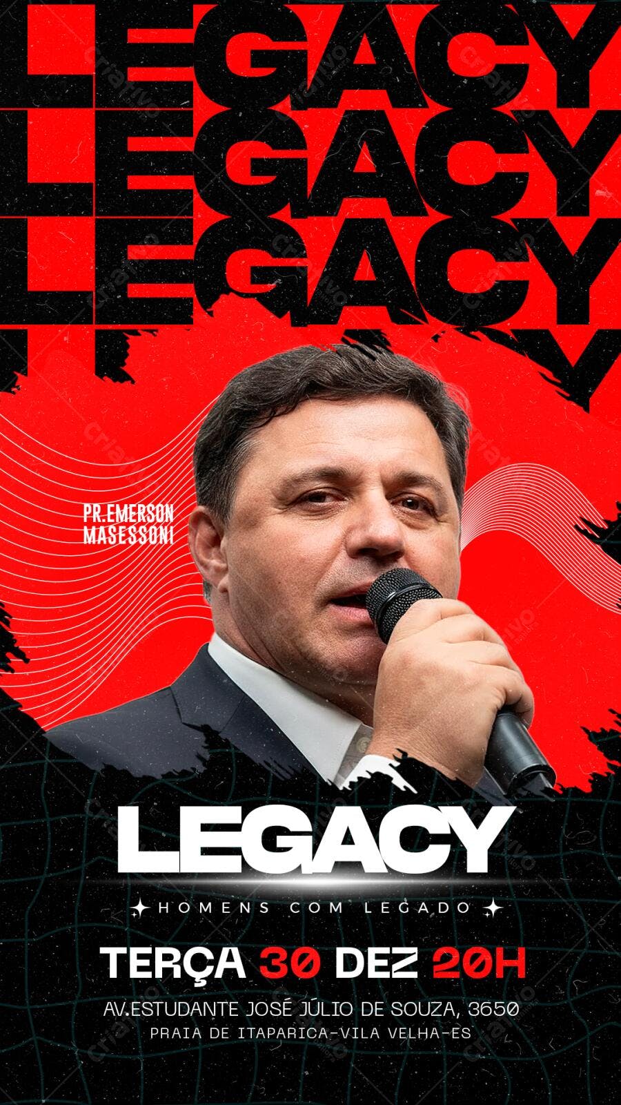 Flyer Evento Legacy Igreja Religioso PSD Editável
