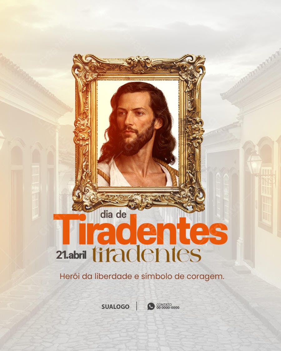 Post Instagram Dia de Tiradentes 21 de Abril PSD Editável
