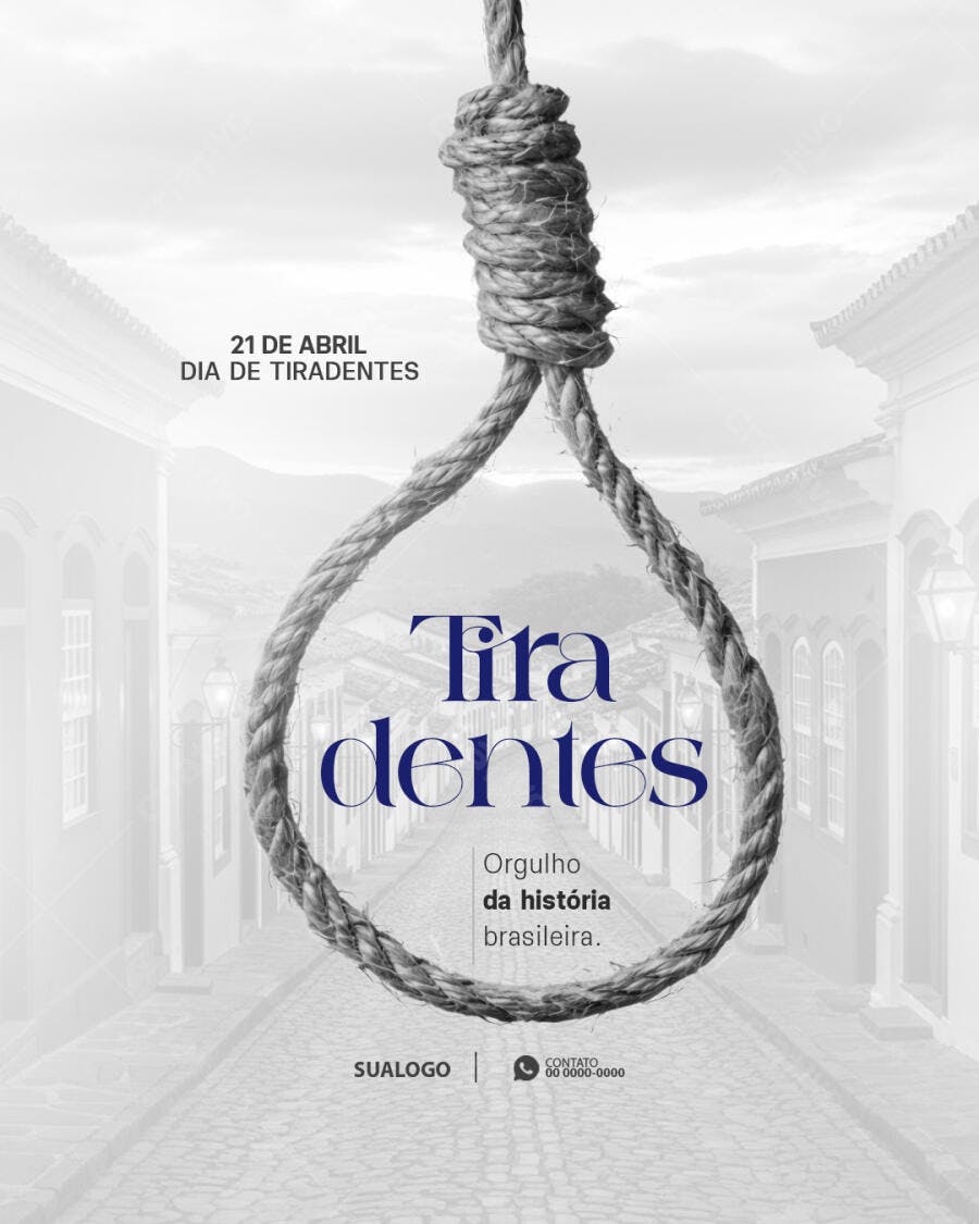 Post Dia de Tiradentes 21 de Abril PSD Editável
