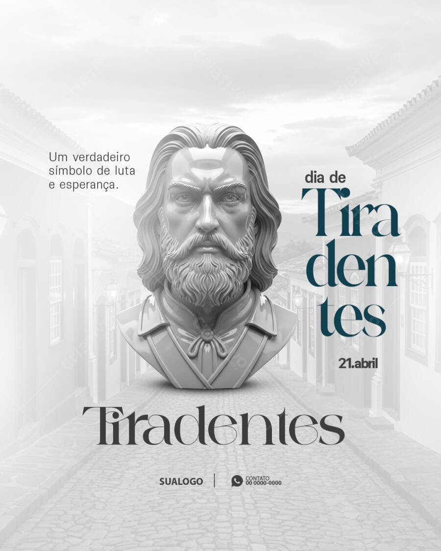 Post Instagram Dia de Tiradentes 21 de Abril PSD Editável