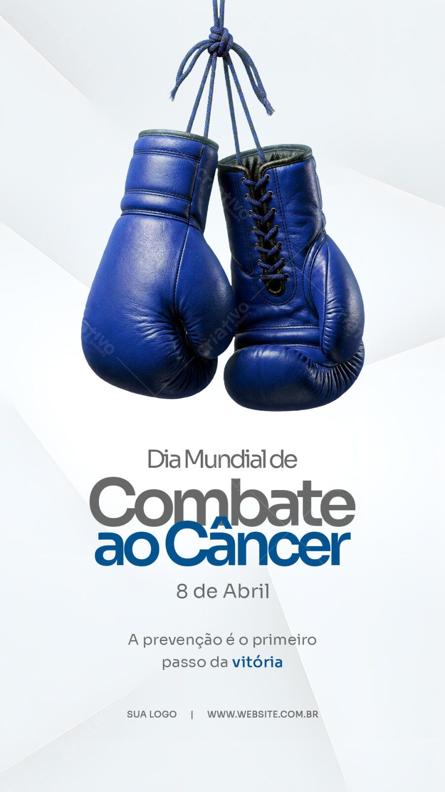 Post Instagram Dia Mundial Combate ao Câncer 8 de Abril PSD Editável