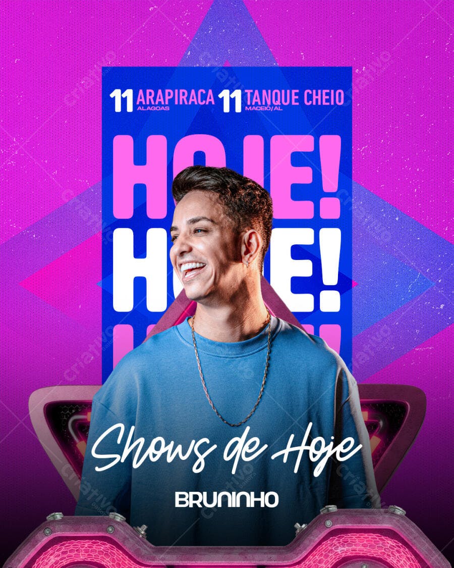 Post Instagram Shows Evento Balada PSD Editável