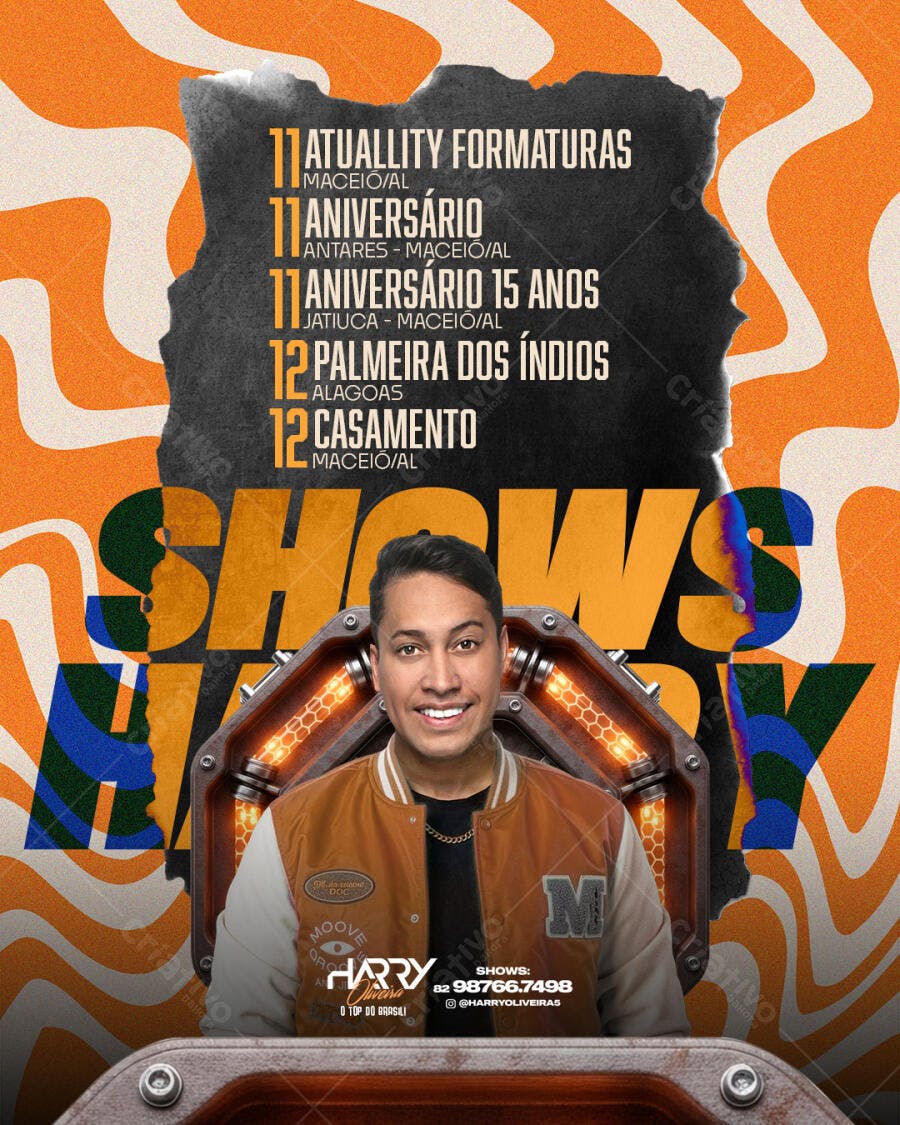 Flyer Shows Eventos Formaturas Aniversários PSD Editável