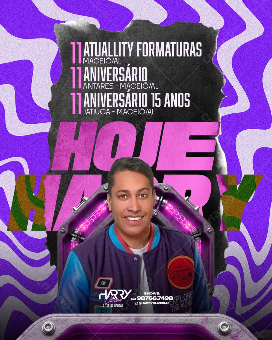 Flyer Aniversário Formaturas Balada DJ PSD Editável