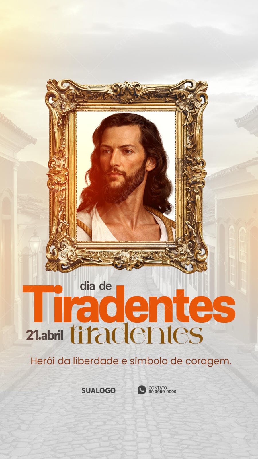 Post Dia de Tiradentes 21 de Abril PSD Editável