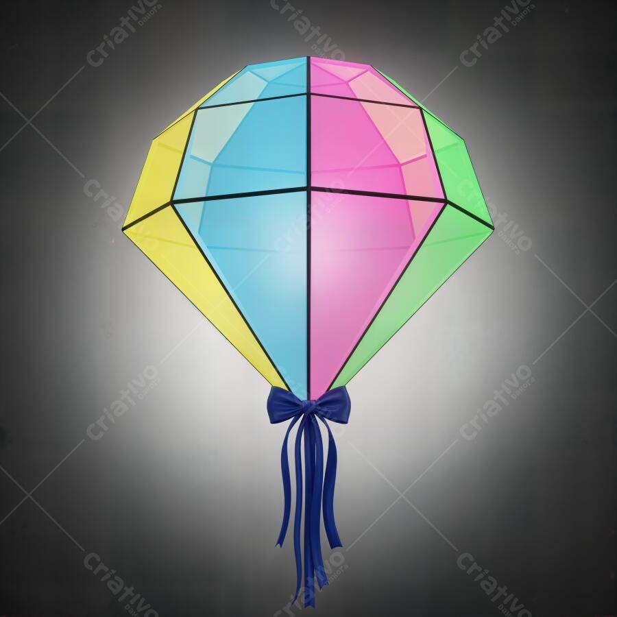 Balão de São João Colorido Festa Junina Ilustração