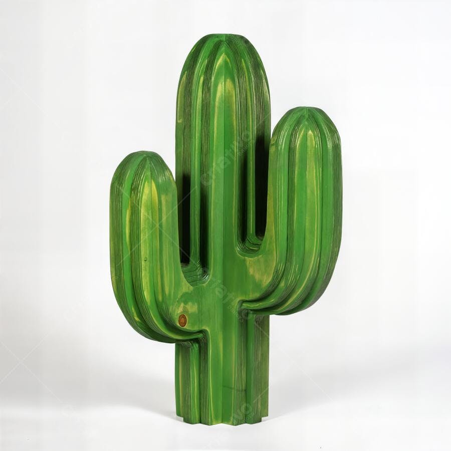 Foto Cacto Verde Decorativo Objeto Isolado Fundo Branco