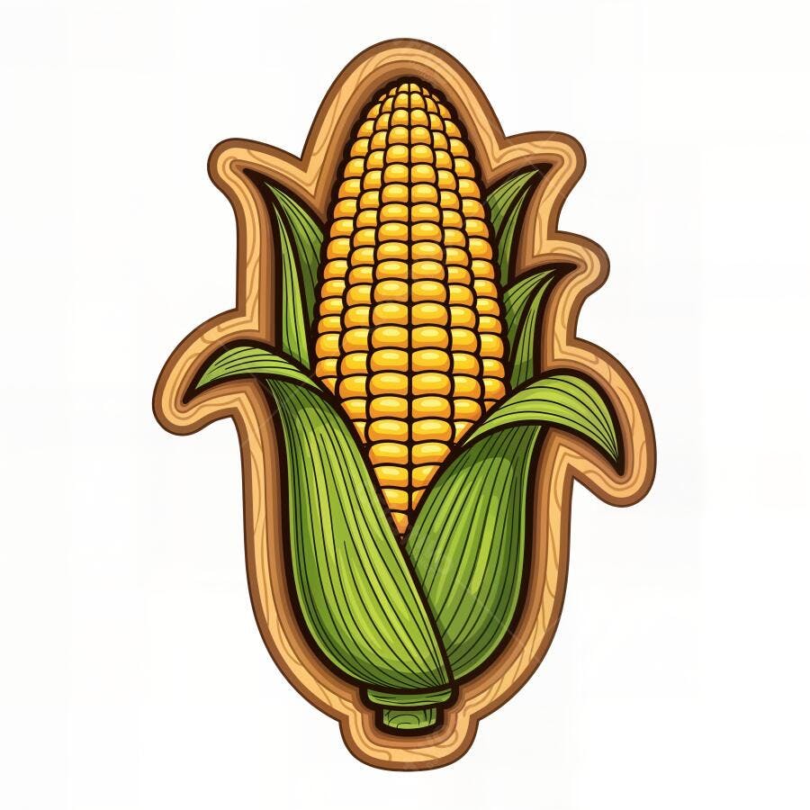 Milho Verde Espiga Desenho Festa Junina Ilustração