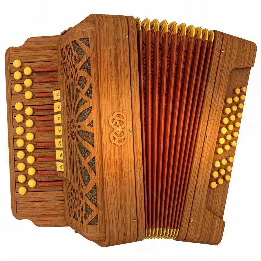 Foto Acordeon Sanfona Instrumento Musical Fundo Branco