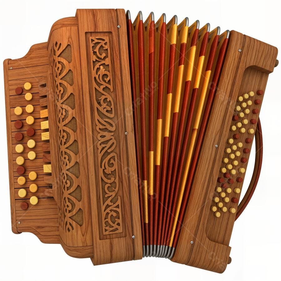 Foto Acordeão Sanfona Instrumento Musical Madeira