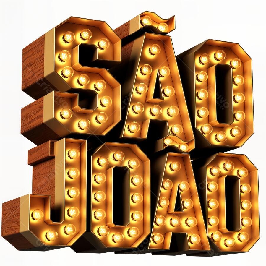 Foto Letras São João Iluminadas Estilo Marquee Lightbox